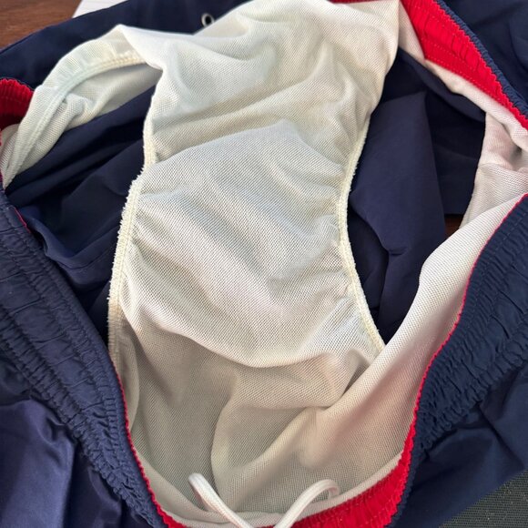 Polo Ralph Lauren Navy Swim Trunks XXL Mesh Lined Elastic Waist Drawstring - Picture 9 of 10